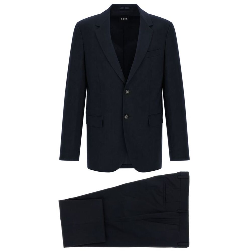 Hugo Boss Blue Virgin Wool Two-Piece Men's Suit